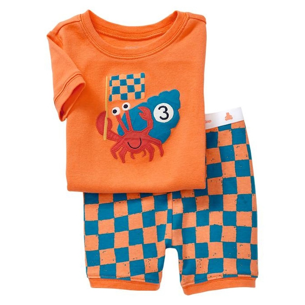 6-12 NWT Baby Gap pajamas hermit crab racing pjs